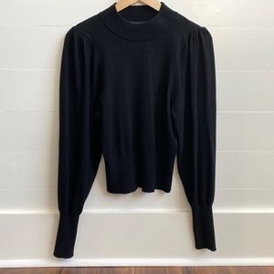 Express Black Puff Shoulder Sleeve Sweater Waist Length Size S. Long Sleeve.